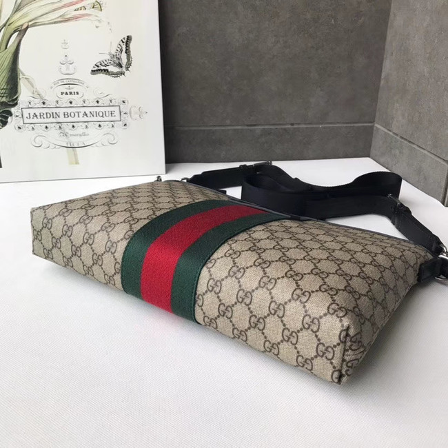 Gucci GG Supreme canvas shoulder bag 523335 apricot