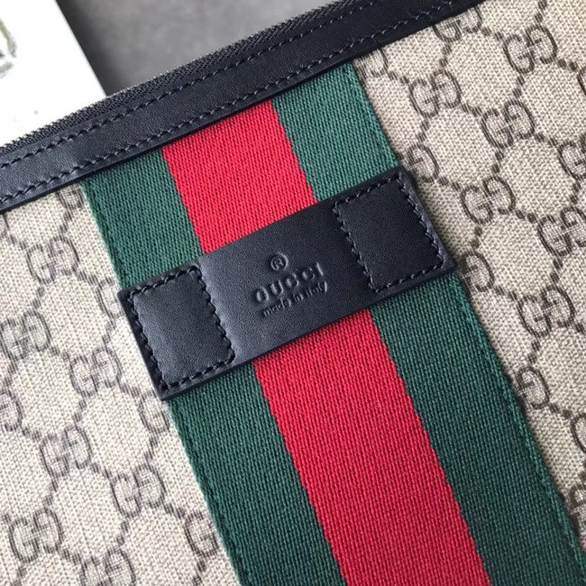 Gucci GG Supreme canvas shoulder bag 523335 apricot