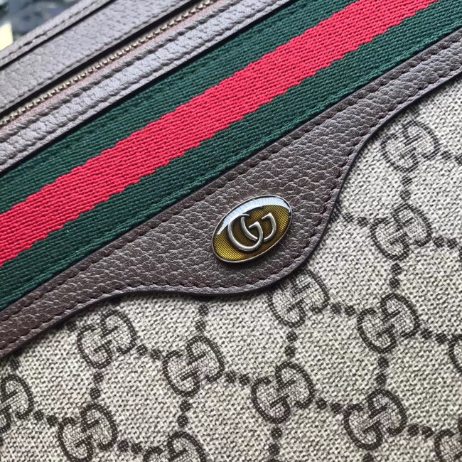 Gucci GG Supreme canvas pouch 597619 brown