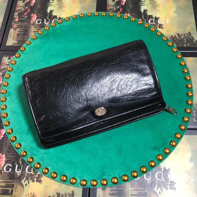 Gucci GG Original Leather Clutch bag 575991 black