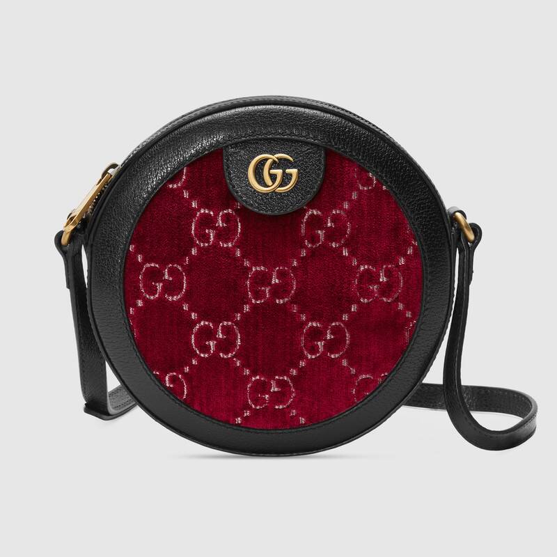 Gucci GG velvet round shoulder bag 574978