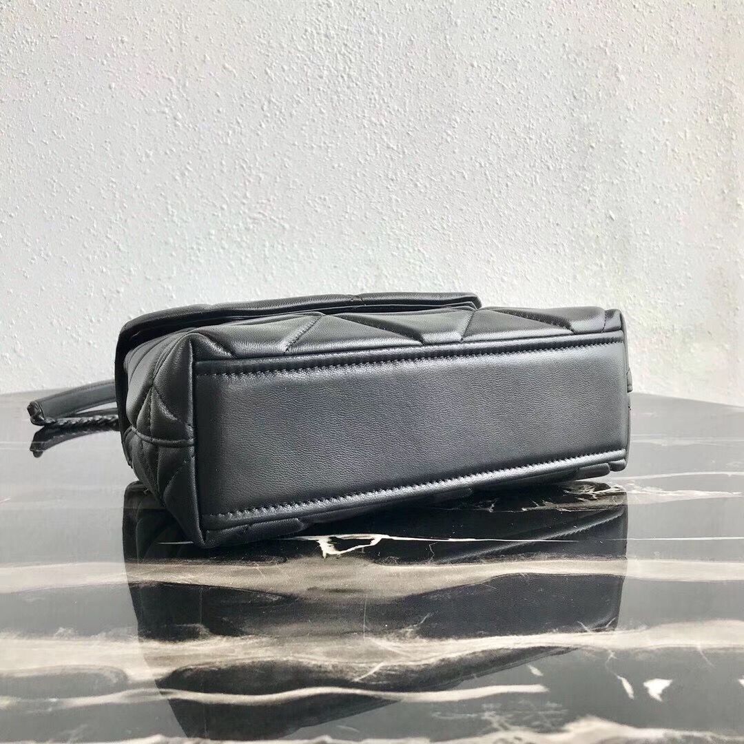 Prada Original Lambskin Leather Shoulder Bag 1BD233 Black