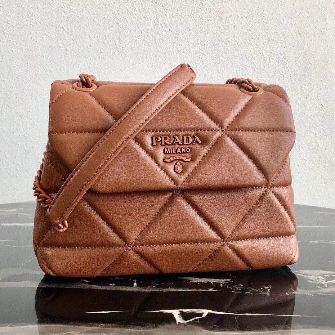 Small Prada Spectrum shoulder bag 1BD233 Brown