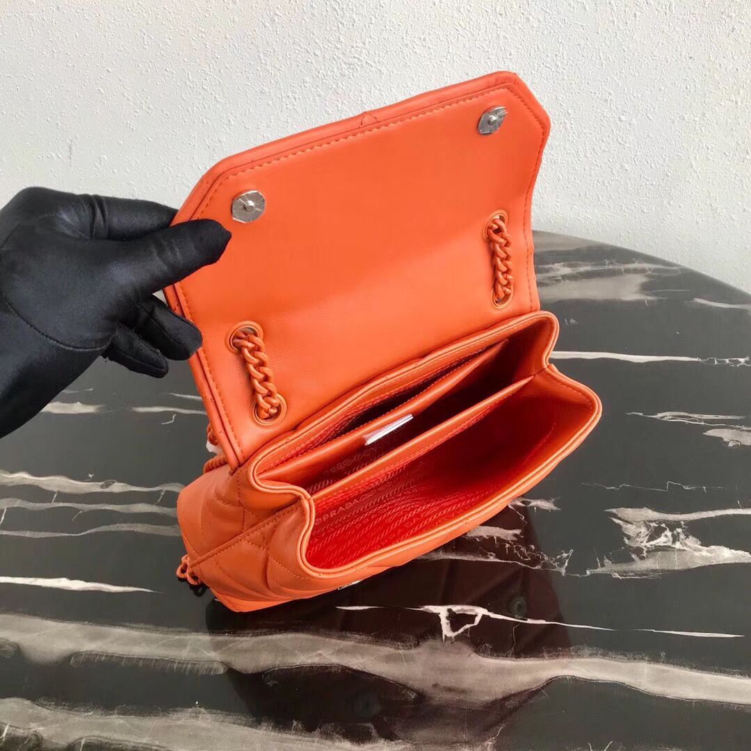 Small Prada Spectrum shoulder bag 1BD233 Orange