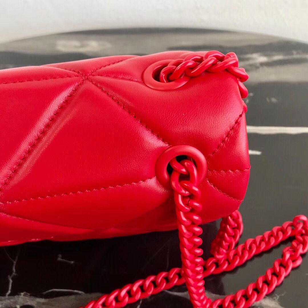 Prada Original Lambskin Leather Shoulder Bag 1BD233 Red