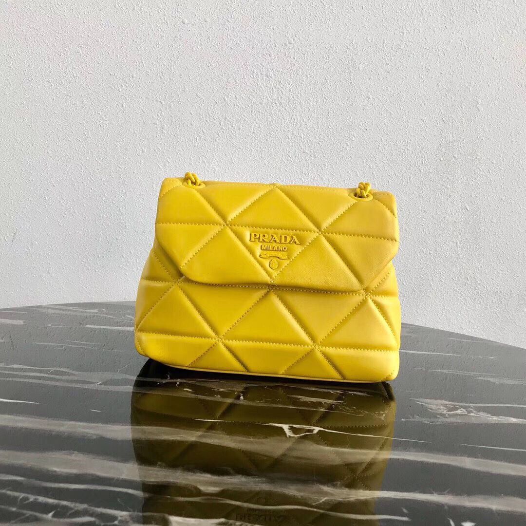 Small Prada Spectrum shoulder bag 1BD233 Yellow