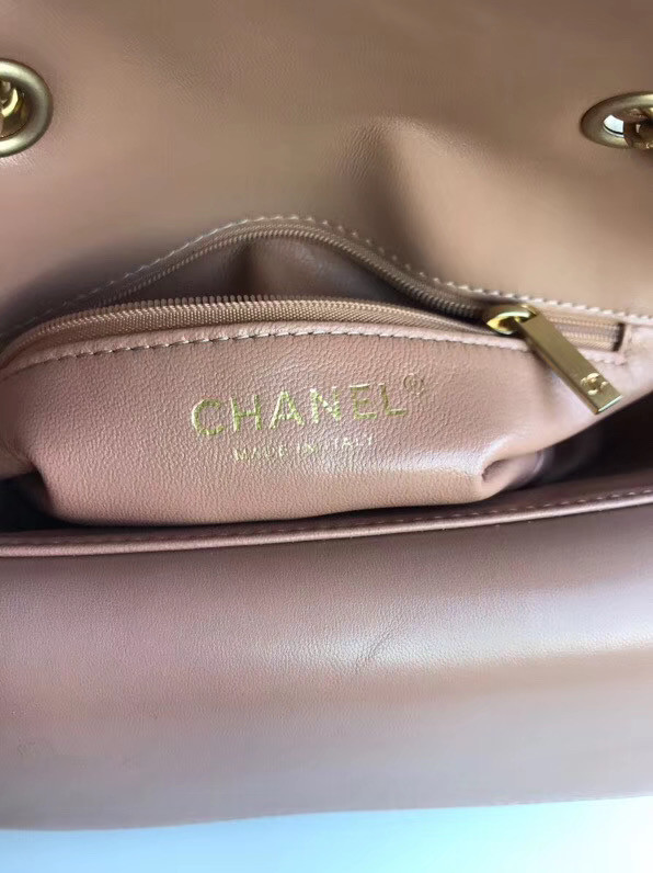 Chanel flap bag Lambskin & Gold-Tone Metal 57275 Camel