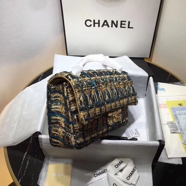 CHANEL Tweed Calfskin -Tone & Gold-Tone Metal AS1112 gold