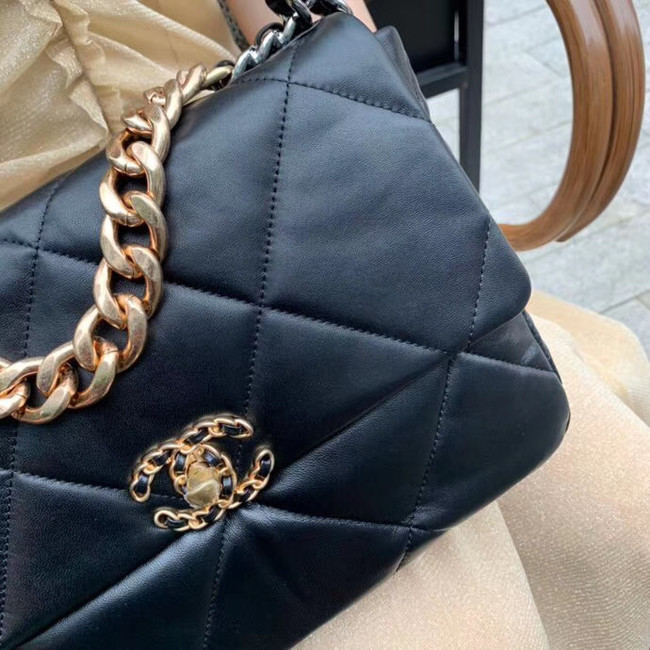 Chanel 19 flap bag AS1161 black