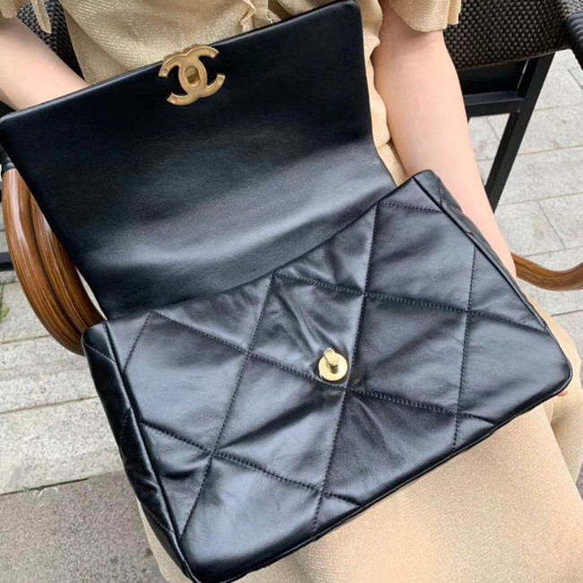 Chanel 19 flap bag AS1161 black