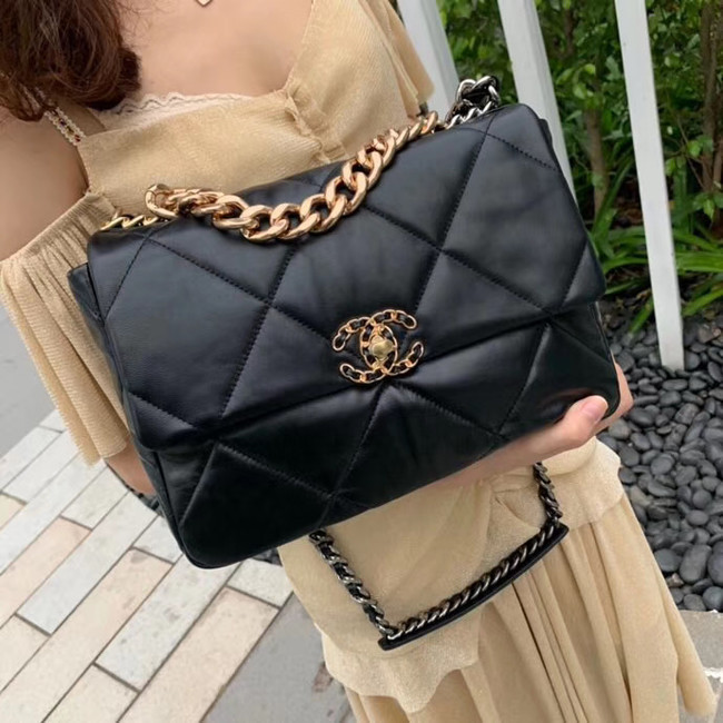 Chanel 19 flap bag AS1161 black