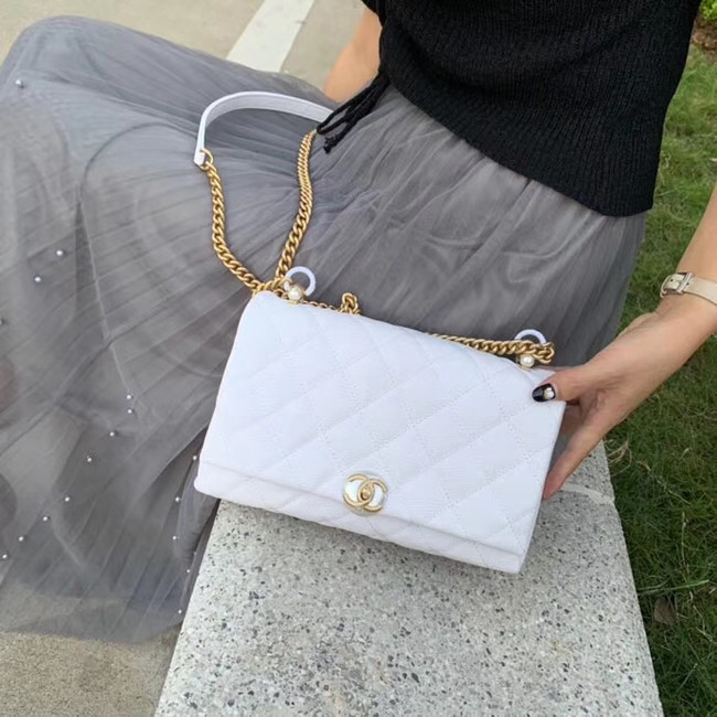 Chanel flap bag AS1170 white