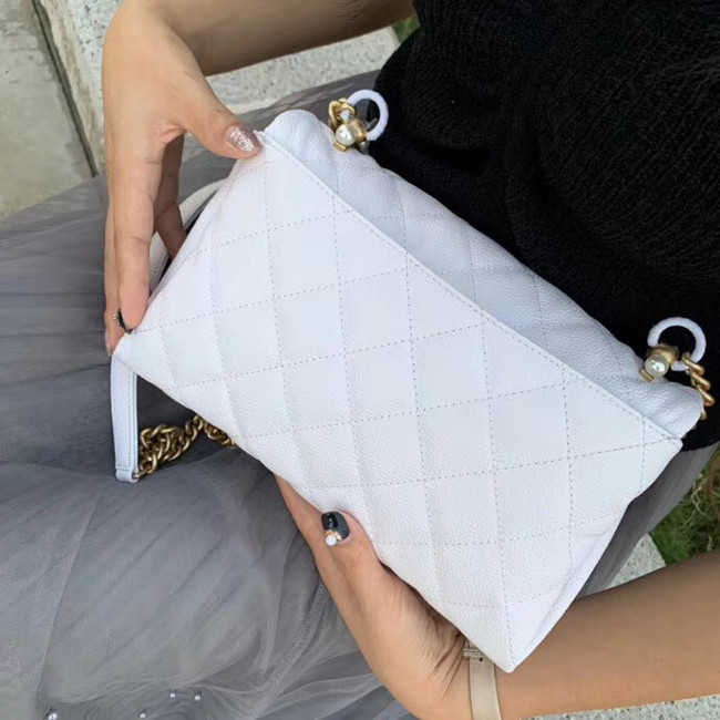 Chanel flap bag AS1170 white