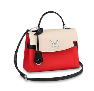 Louis vuitton original LOCKME EVER BB M53937 Kabuki Red&Quartz White&Black