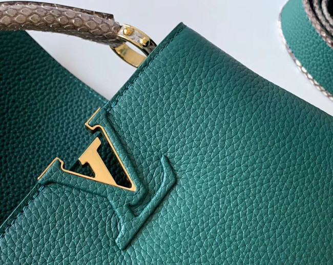 Louis Vuitton Original Taurillon leather CAPUCINES BB M95509 green