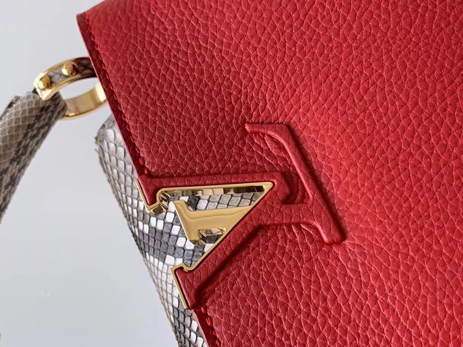 Louis Vuitton Original Taurillon leather CAPUCINES BB M95509 red