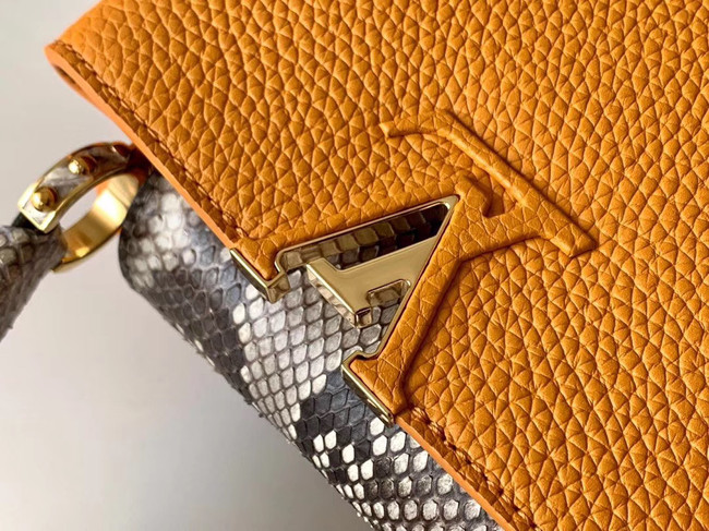 Louis Vuitton Original Taurillon leather CAPUCINES BB M95509 yellow