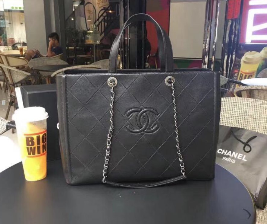 Chanel Original Calfskin leather Shoulder Bag 55087 black