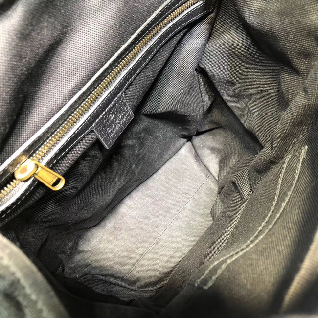 Gucci Small GG wool backpack 598184 Black mesh back