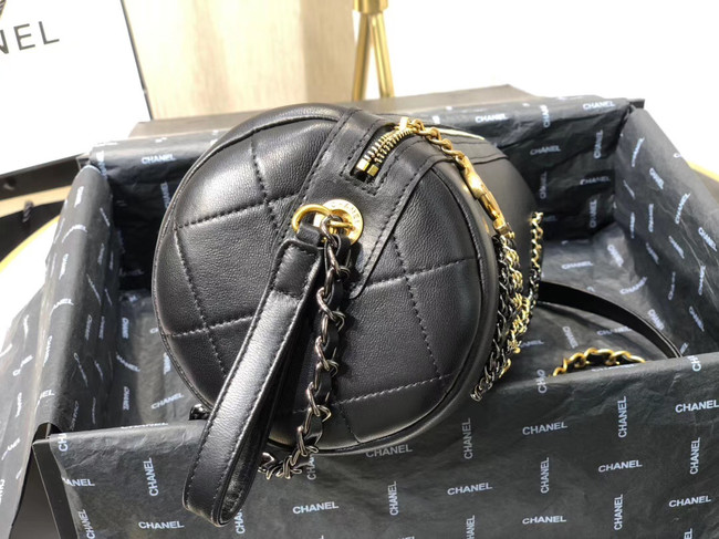 Chanel Original Soft Leather Chain Bag & Gold-Tone Metal AS1531 black