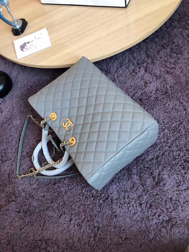 Chanel Original large shopping bag Grained Calfskin A93525 grey