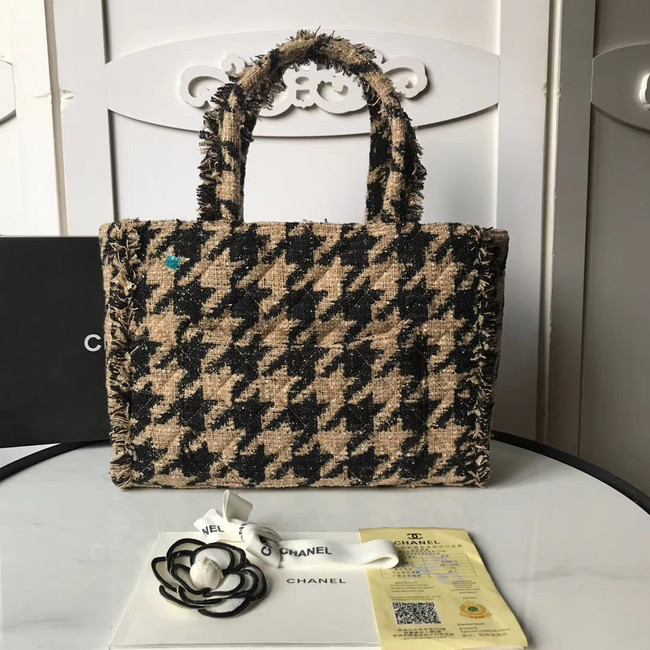 Chanel Zipper shopping bag AS0976 apricot