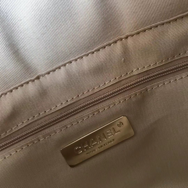 Chanel Zipper shopping bag AS0976 apricot