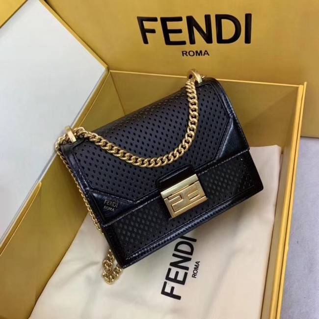 Fendi KAN U SMALL leather mini-bag 8BT312 Royal