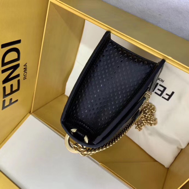 Fendi KAN U SMALL leather mini-bag 8BT312 Royal