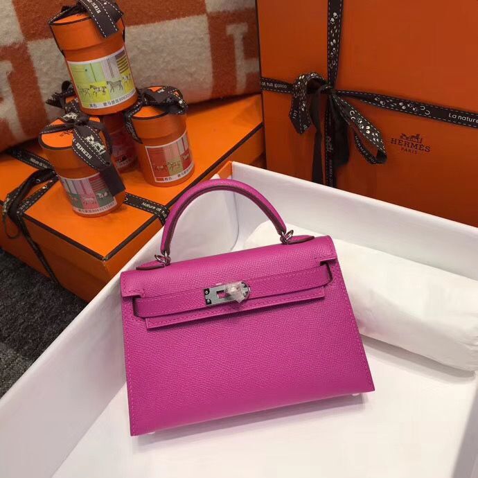 Hermes Kelly Tote Bag Original epsom Leather KL20 Pink