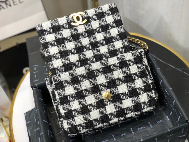 CHANEL 19 Flap Bag AS1160 Black&white