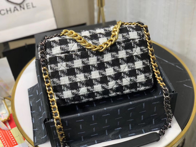 CHANEL 19 Flap Bag AS1161 Black&white