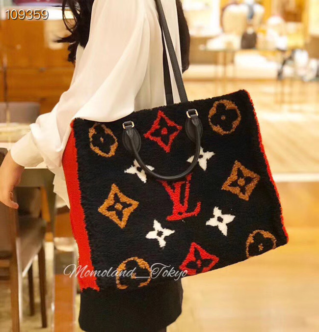 Louis Vuitton Monogram Canvas Original M44412 black&red