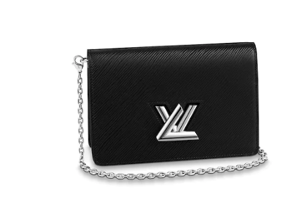 Louis Vuitton TWIST BELT CHAIN WALLET M68559 black