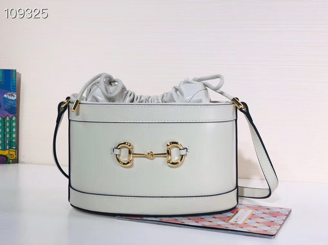 Gucci 1955 Horsebit bucket bag 602118 white