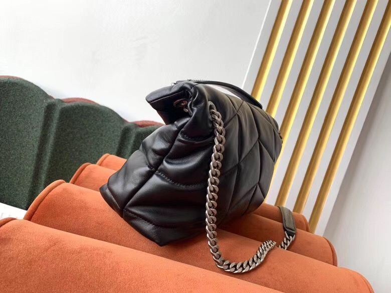 SAINT LAURENT Original Leather Shoulder Bag 577475 Black&Silver-toned hardware