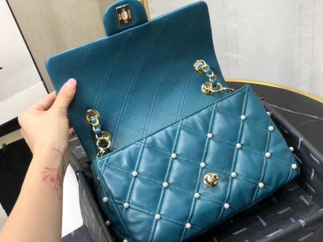 Chanel flap bag AS1202 blue