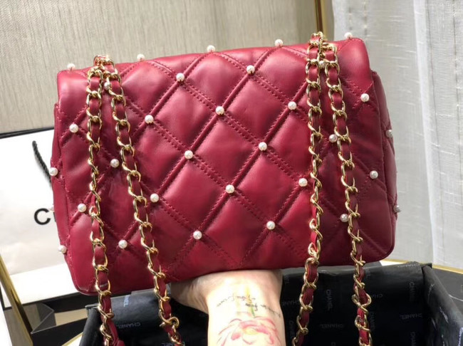 Chanel flap bag AS1202 red