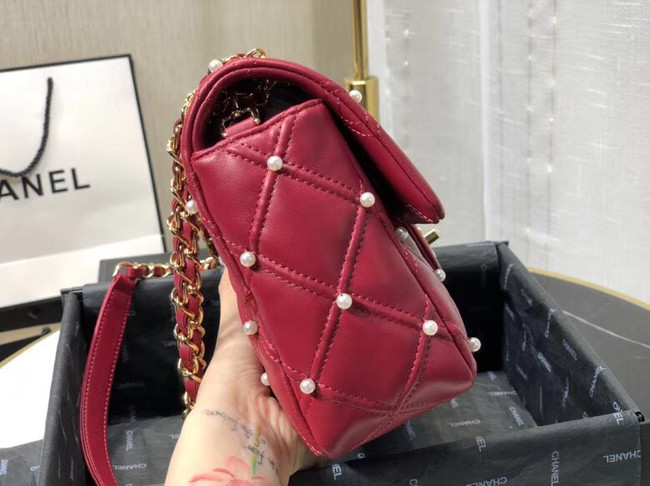 Chanel flap bag AS1202 red