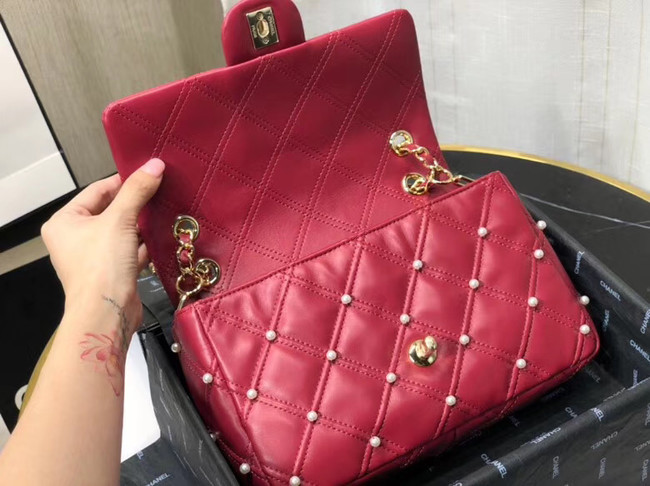 Chanel flap bag AS1202 red