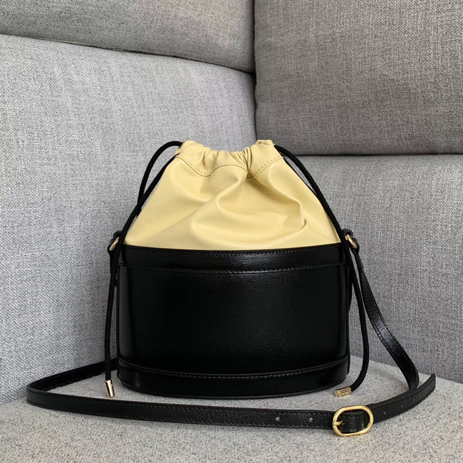 Gucci 1955 Horsebit bucket bag 602118 black&cream
