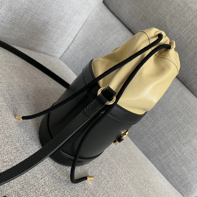 Gucci 1955 Horsebit bucket bag 602118 black&cream