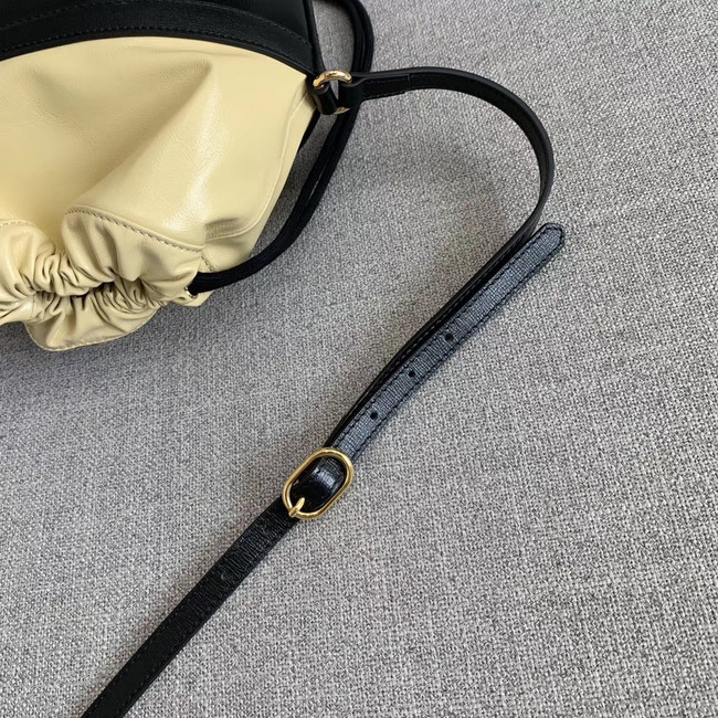 Gucci 1955 Horsebit bucket bag 602118 black&cream