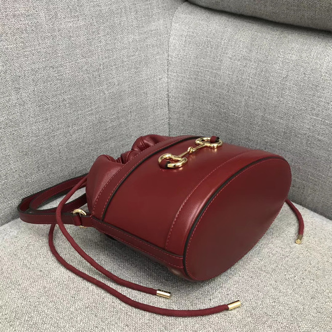 Gucci 1955 Horsebit bucket bag 602118 red