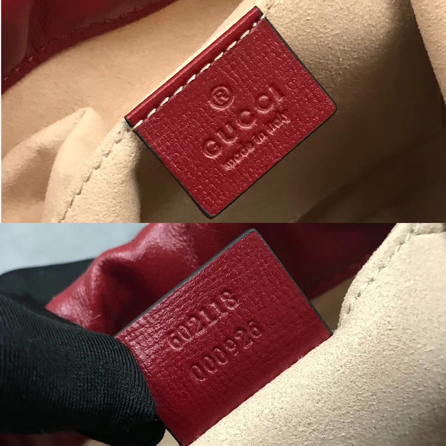 Gucci 1955 Horsebit bucket bag 602118 red