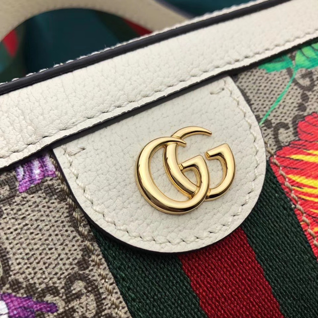 Gucci Ophidia GG Flora small shoulder bag 550622 white 