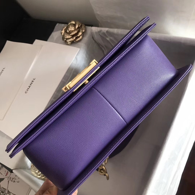 Boy chanel handbag A67086 purple