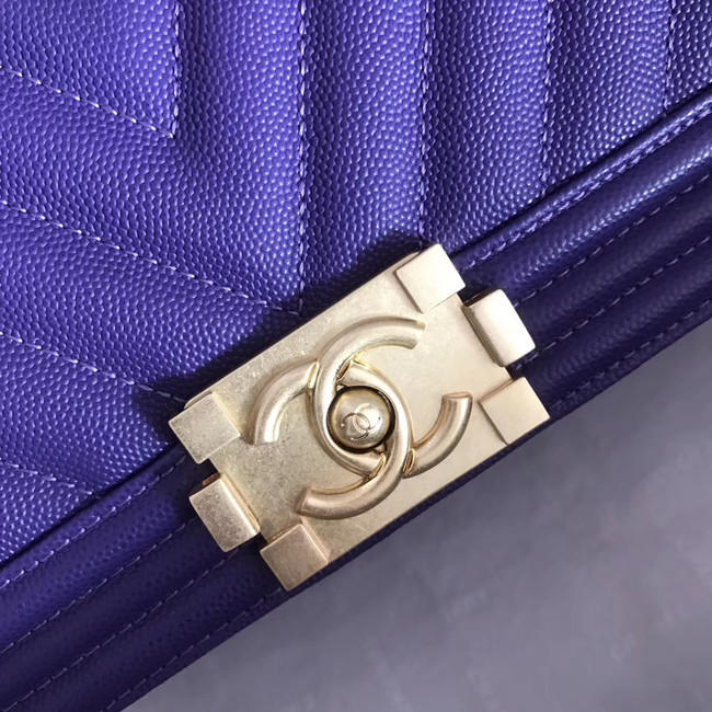 Boy chanel handbag V67086 purple