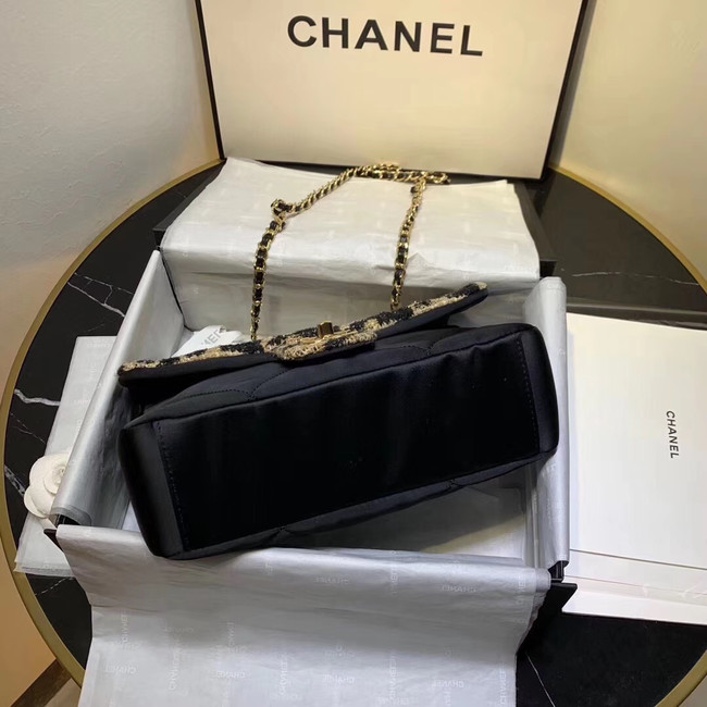 CHANEL 19 Flap Bag AS1154 Black&apricot