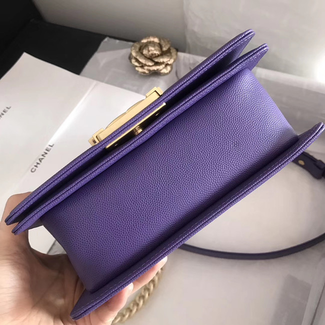 Small boy chanel handbag A67085 purple